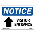 thumbnail image 1 of SignMission OS-NS-A-1218-L-18881 Panneau d'Affichage OSHA de 12 x 18 Po - Entrée des Visiteurs, 1 of 1