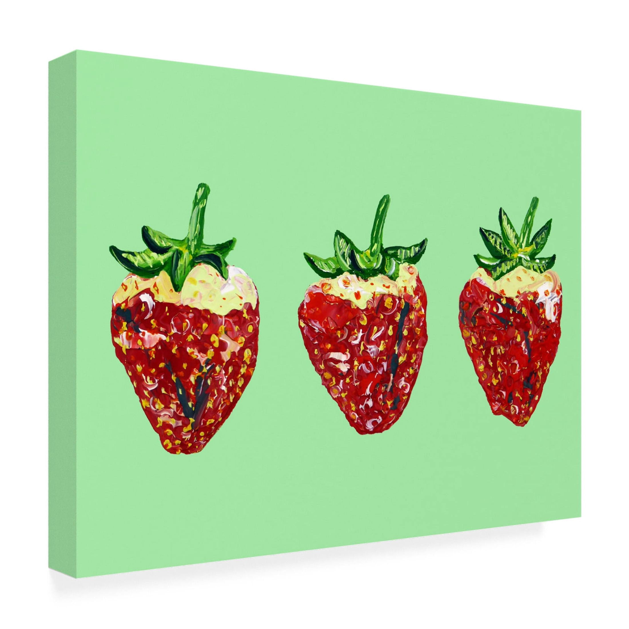 Trademark Fine Art Alice Straker  Strawberries Canvas Wall Art