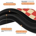 thumbnail image 5 of Supreme Comfort Bath Mat: Long Checkered Bathroom Runner Rug. Non-Slip, Water Absorbent. Soft Microfiber, Washable Floor Mats for Showers, 20x32in, 5 of 5