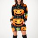 thumbnail image 1 of WILLBEST Vestidos de Algodon para Mujer, Vestido Cómodo para Mujer, Vestido Estampado Vintage, Sudaderas de Manga Larga, Vestidos Midi de Manga Larga con Bolsillos Grande​​, 1 of 3