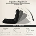 thumbnail image 6 of Yaheetech Floor Folding Padded Lounge Chair with 14 Adjustable Positions,Black, 6 of 9