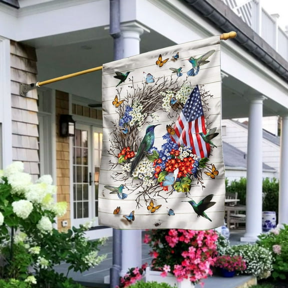 FLAGWIX American House Flag (29.5" x 39.5")-The Hummingbird, God's Tiny Miracle Flag - Polyester Indoor Outdoor Flags