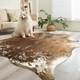 thumbnail image 3 of Easycozy Faux Cowhide Large Cow Print 4.6 x 5.2 Feet Thickened Elastic Rug for Bedroom, Living Room, Home Office, Western Decor, 3 of 7