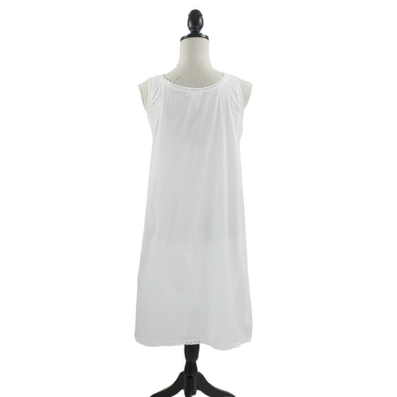 StylesILove - Womens Handmade White Cotton Smock Tatting Lace Nightgown ...