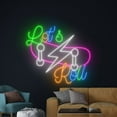 thumbnail image 3 of Handmadetneonsign Let's Roll Skateboard Neon Sign, Skateboard Neon Art Decor, Skate Board Club Wall Decor, 3 of 5
