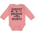 thumbnail image 3 of Inktastic Boys Valentines Day Breaking Hearts Boys Long Sleeve Baby Bodysuit, 3 of 5