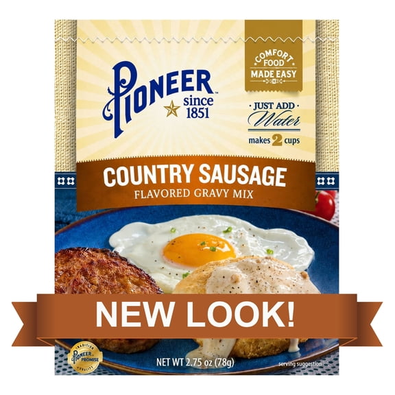 Pioneer Brand Country Sausage Gravy Mix 2.75 oz Pouch Allergen-Free