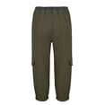 thumbnail image 5 of Cagogo Women Plus Size Capri Pants Elastic Waist with Pockets Casual Loose Wide Leg Cropped Palazzo Trousers Summer Vacation Beach Travel Activewear Lounge, Green M, 5 of 5