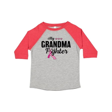 

Inktastic Breast Cancer Awareness My Grandma is a Fighter Gift Toddler Boy or Toddler Girl T-Shirt