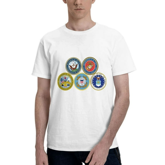Military Armed Forces Graphic Printed Tee Shirts Short Sleeve Shirts Tops for Men Women L