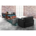 thumbnail image 3 of Regency Upholstered Soft Jean Plush Square Ottoman - Grey, 3 of 4