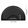 thumbnail image 3 of KFFKFF Salon Mat for Hair Stylist, 3 x 5 FT Semi-circle Chair Mat, 1/2-inch Thick Anti-Fatigue Barber Floor Mat with Round Cut Out, Easy-to-Clean PVC Surface & Beveled Edges, 3 of 9