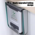 thumbnail image 4 of Ovzne Foldable Hanging Plastic Garbage Bin – 25.36.528.6Cm Khaki Wall-Mounted Small Trash Can For Kitchen, Space-Saving Under-Sink Waste Bin, 4 of 8