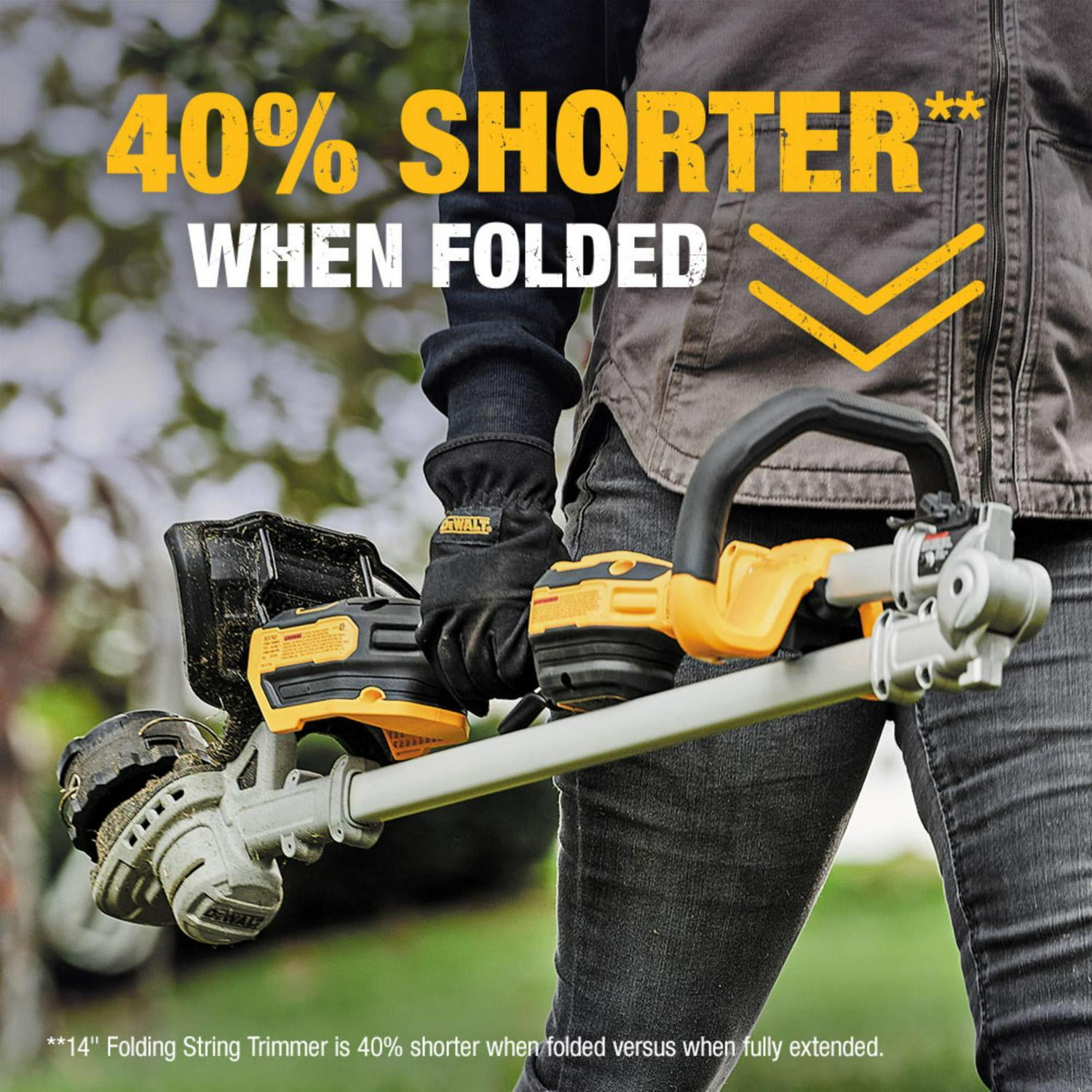 Dewalt 14 folding string trimmer hot sale