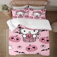 thumbnail image 1 of Juego de 3 piezas de edredón con dibujos de animales: 1 edredón suave y adorable de animales y 2 fundas de almohada, tamaño doble, 1 of 6