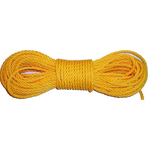 Set of 8 Twisted 5/32 x 50 Polypropylene All Purpose Floating Rope in 4 Colors 5/32 Set of 8