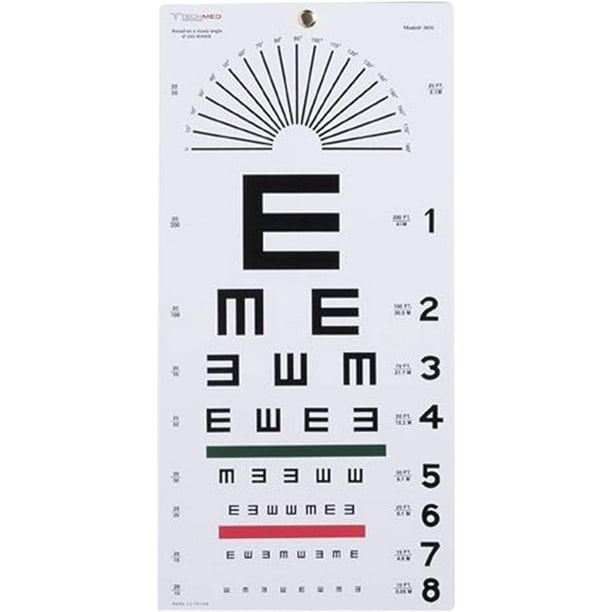 dukal tumbling e chart 20ft distance visual acuity