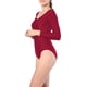 thumbnail image 3 of Body de gimnasia elástico de manga larga para mujer, liso, para mujer SG, 3 of 4