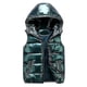 thumbnail image 1 of SAILING Chaleco acolchado brillante unisex con capucha y cuello levantado para hombres y mujeres, 1 of 3