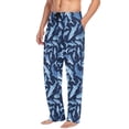 thumbnail image 2 of FORMRS Mens Pajama Pants with Pockets Cotton Sleepwear Lounge Bottoms Sizes S-2XL, Watercolor Shark Pattern, 2 of 7