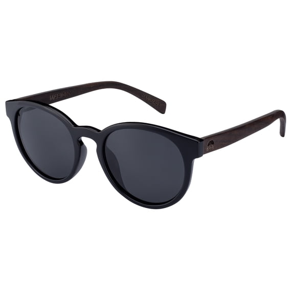 Root Marigny Black PC Gray Lens Bamboo Temples Unisex Sunglasses|1YR. Warranty