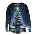 thumbnail image 2 of Craaazy Christmas Shirts for Women Loose Crewneck Long Sleeve Christmas Printed Xmas Shirts Gifts, 2 of 4