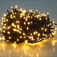 thumbnail image 3 of Serie de Luces La Merced  Decorativa Luz Led Blanca Cálida 140 Focos 8 Funciones Cable Verde 6.3 m, 3 of 5