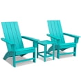 thumbnail image 6 of Garpans HDPE, Plastic Adirondack Chairs - Set of 3, Turquoise, 6 of 8