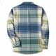 thumbnail image 5 of Blusa y camisa de manga larga con cuello vuelto para hombre, informal, a la moda, con botones, estampado a cuadros, blusa elástica de manga larga con cuello vuelto, blusa de poliéster para hombre, 5 of 5