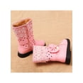 thumbnail image 4 of Fangasis Girl Winter Boots Comfort Mid Calf Boot Zipper Shoes Cold Weather Waterproof Pink 12c, 4 of 5