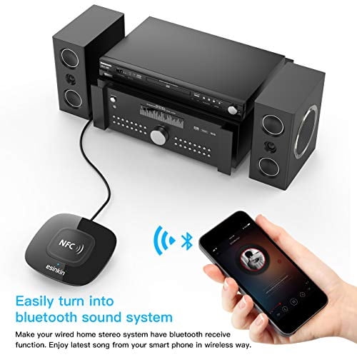 esinkin Receptor Bluetooth Inalámbrico, Adaptador de Audio con NFC 4.0