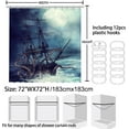 thumbnail image 6 of Pirate Bathroom Sets with Shower Curtain set and Rugs and Accessories for Men Restroom Decoration Pirate Ship and Ocean Animals in The Sea Shower Curtains and Toilet Seat Cover Floor Rugs, 6 of 8