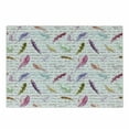 thumbnail image 1 of Feather Cutting Board, Colorful Feathers and Hand Written Text Romantic Retro Style Antique Design, Decorative Tempered Glass Cutting and Serving Board, Small Size, Multicolor, by Ambesonne, 1 of 1
