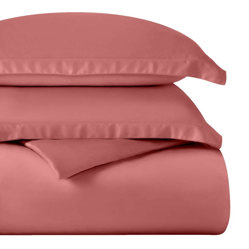 Superior Egyptian Cotton 400 TC Duvet Cover Set, King/ California King, Blush
