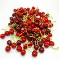 thumbnail image 3 of Cheer.US 30 Pcs Artificial Lifelike Simulation Small Red Black Cherries Fake Fruit Model Home House Kitchen Party Decoration Desk Ornament, 3 of 6