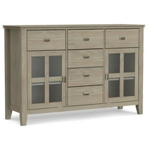 Artisan 54 inch Wide Solid Wood Transitional Sideboard Buffet in Distressed Grey