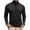 Black, variant on Men Solid Half Button Collar Short Sleeve Loose Outdoor Casual Tops
