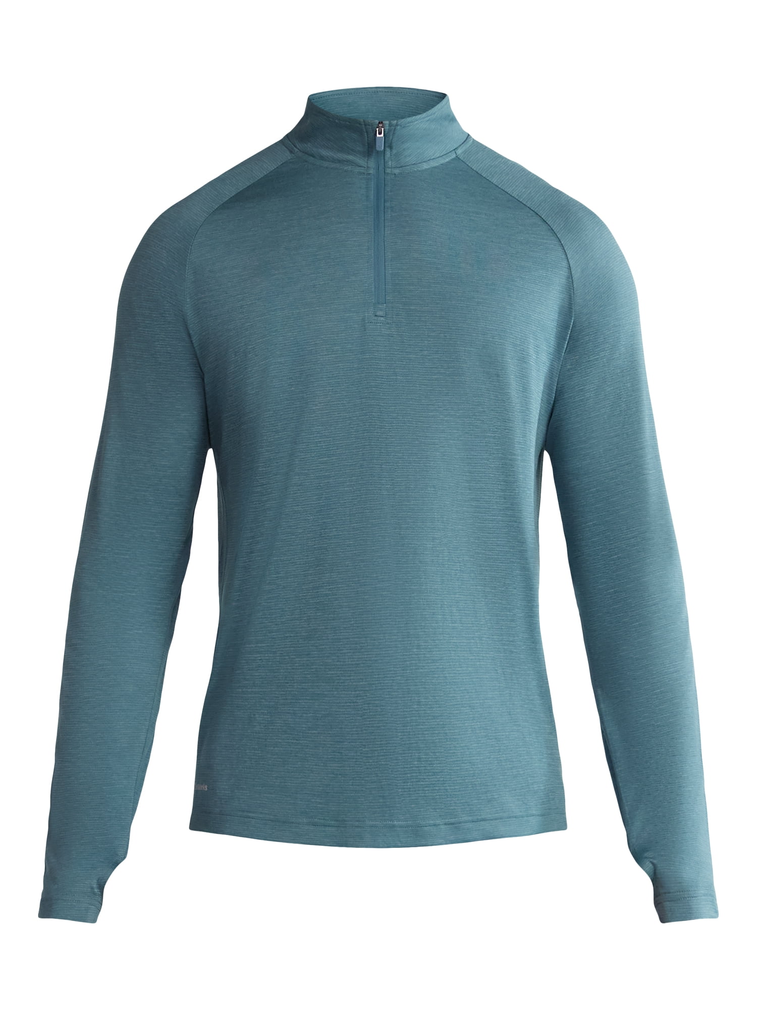 Athletic Works Men's & Big Men's Space Dye Jersey Quarter Zip Long Sleeve Shirt, Sizes S-3XL