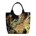 thumbnail image 5 of Shoulder Bag Peacock Embroidered Shiny Sequins Zipper Canvas Tote Bag H andbag, 5 of 5