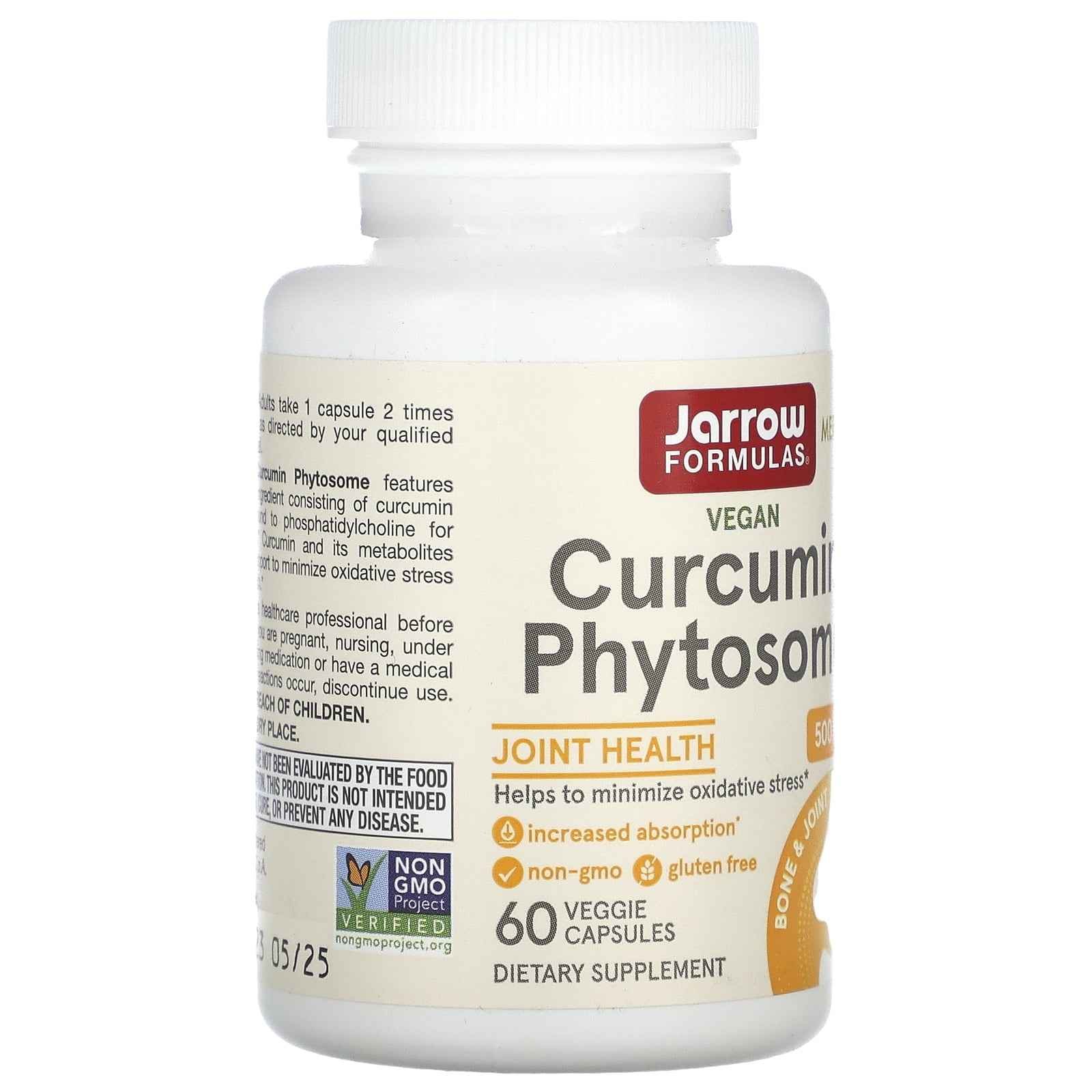 Jarrow Formulas Curcumin Phytosome, 500 mg, 60 Veggie Capsules