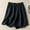 Black, variant on Rezuofi 1 Pcs Womens Wide Leg Linen Shorts Summer Casual Loose Pleated Elastic High Waisted Bermuda Shorts