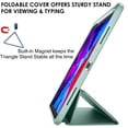 thumbnail image 5 of iPad Air 5th 4th 6th 11th [ Air 11 / 6 2024 / 5 2022 / 4 2020 ] A2588 A2316 MYFQ2LL/A MYFP2LL/A MYFN2LL/A MYFQ2LL/A Pencil Holder Soft Corner with PC Back Cover - Light Green, 5 of 8