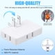 thumbnail image 5 of Paquete De 3 Extensores De Toma De Corriente De Pared Plana De Ca, Adaptador De Enchufe Plano, Adaptador De Pared Plegable De 3 Vías, Enchufe Mani Para El Hogar Y Los Viajes (Blanco), 5 of 7