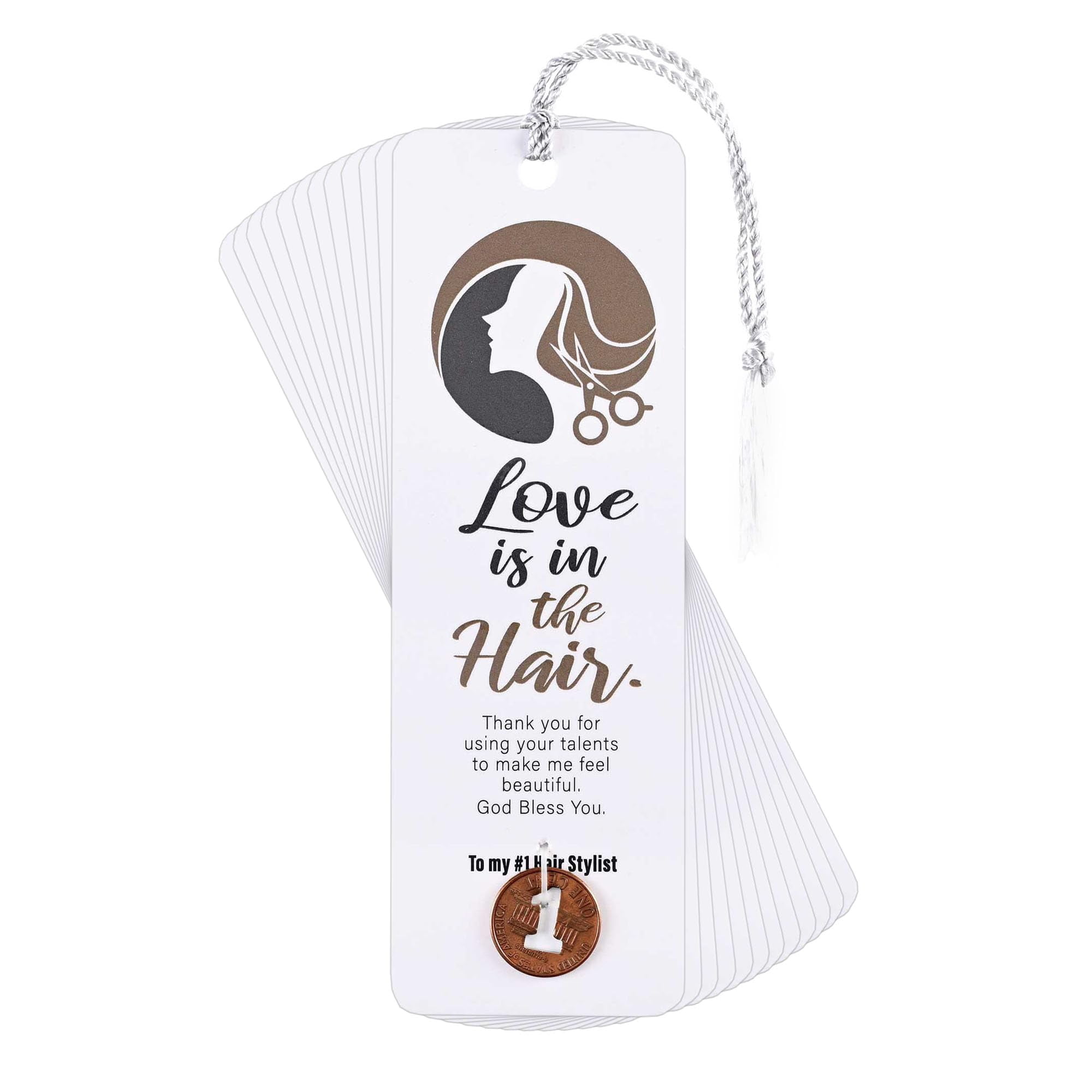 Dicksons You Train and Teach - #1 Coach, Multicolor 6 x 2 Inch Paper Tassel Bookmark with Coin; Pack of 15