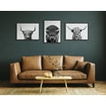 thumbnail image 7 of Kate and Laurel Sylvie Bison Portrait Black and White Framed Canvas Wall Art by Amy Peterson Art Studio, 18x24 Gray, Modern Animal Portrait Art for Wall, 7 of 7