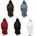 thumbnail image 3 of Guardurnaity Capa con capucha de caballero medieval de Halloween, para adultos, capa de monje para actuaciones escénicas, cosplay, capa de Abrigos y chamarras blanco, 3 of 6