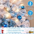 thumbnail image 5 of 7.5ft Pre-lit Artificial Christmas Tree with 550 Incandescent Warm White Lights, Snow Flocked Full Prelighted Xmas Tree with 1284 Branch Tips & Foldable Stand, Lake Blue Gradient, 5 of 18