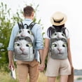 thumbnail image 5 of Naloa Funny Cat Canvas Backpack for Men Women Rucksack Casual Travel Daypack College Tote Satchel Bookbag for Teens-Small, 5 of 7