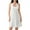 White, variant on Musuos Women's Short Halter Dress Striped/Solid Sleeveless Backless U-neck A-Line Tiered Ruffle Dress for Party Club