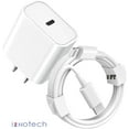 thumbnail image 1 of iPhone Super Fast Charger [Apple MFi Certified] iPad Charger 20W PD USB C Wall Charger 3 FT Fast Charging Cable Compatible with iPhone14/14 Pro Max/13/13Pro/12/12 Pro/11/11Pro/XS,iPad, 1 of 4